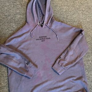 Justin Bieber Purpose World Tour 2017 Lavender Hoodie Custom Dyed